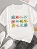 (Asian Size) T-shirts Fashion O-neck Female Casual Women's Top T Clothing Sweet Love Style 90s  Print Short Sleeve Graphic Tee