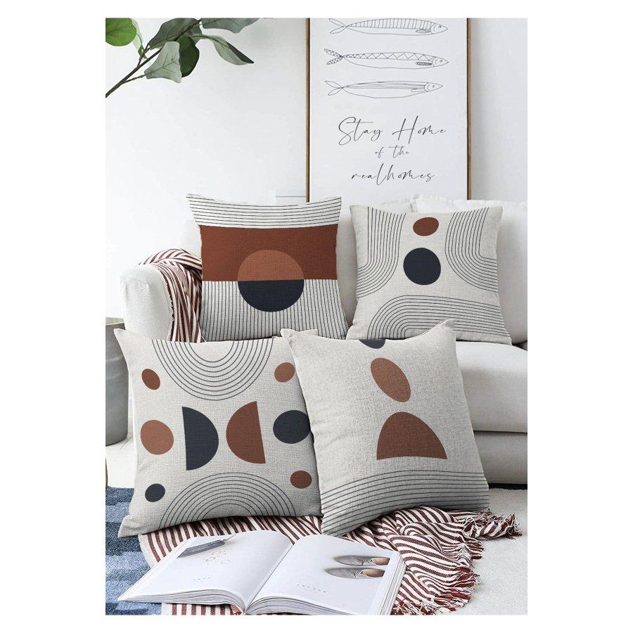 Set di 4 federe per cuscini stampate in digitale