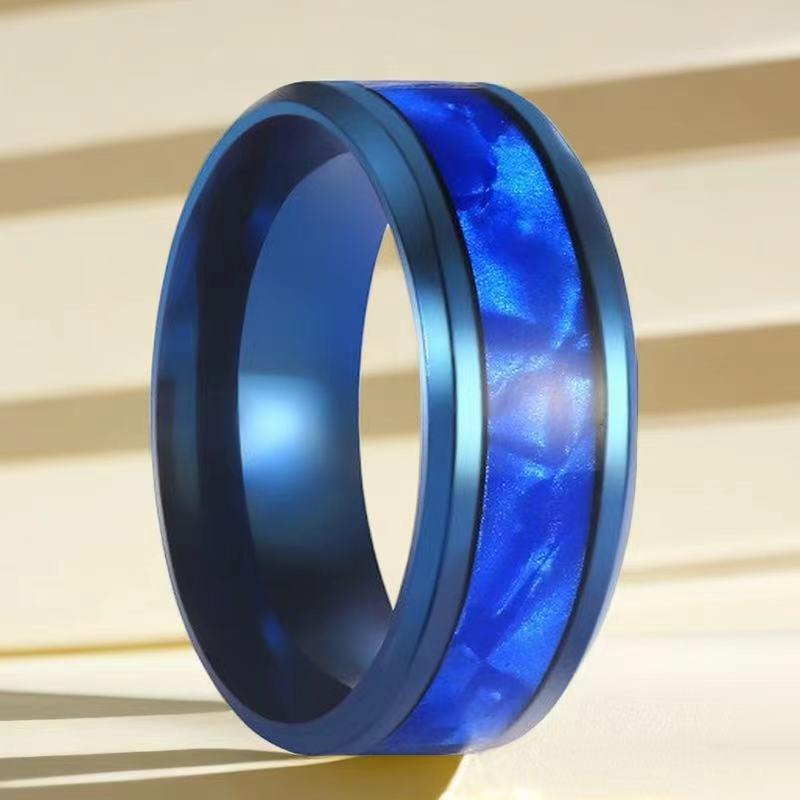 Herren Trendiger Titanstahlring - Nicht verblassender Hip-Hop-Stil, Grenzüberschreitender Schmuck, Handaccessoire aus Edelstahl