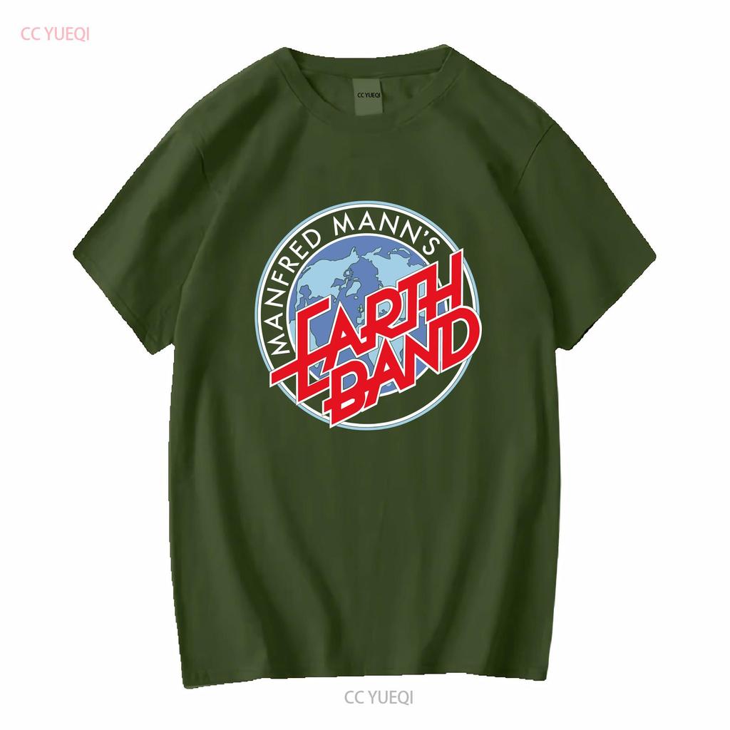 Manfred Manns Earth Band For Classic T Shirt Vintage Washed Unisex Breathable Comfortable Designer Clothes Slightly Fashion