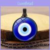 Unique Blue Turkish Evil Eye Pendant Necklace Fashionable Long Sweater Chain
