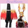 Stylish Demon Slayer Kimetsu No Yaiba Rengoku Kyoujurou Cosplay Costume Kimono Robe Suit With Exquisite Workmanship And Comfortable Fit
