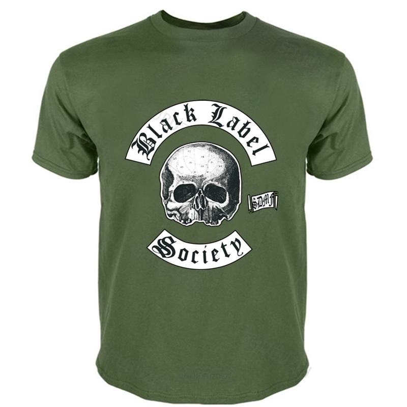 Mens Short Sleeve T Shirt BLACK LABEL SOCIETY 1 T-SHIRT Punk BLACK FRUIT OF THE LOOM DTG Fashion Tee-shirt Male Summer Tops