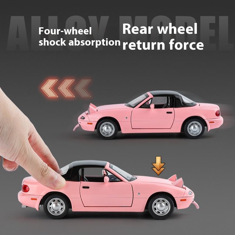 1/24 Scale Mazda MX-5 Alloy Car Model with Authentic Sound Effects, Perfect Display Piece for Car Enthusiasts and Collectors