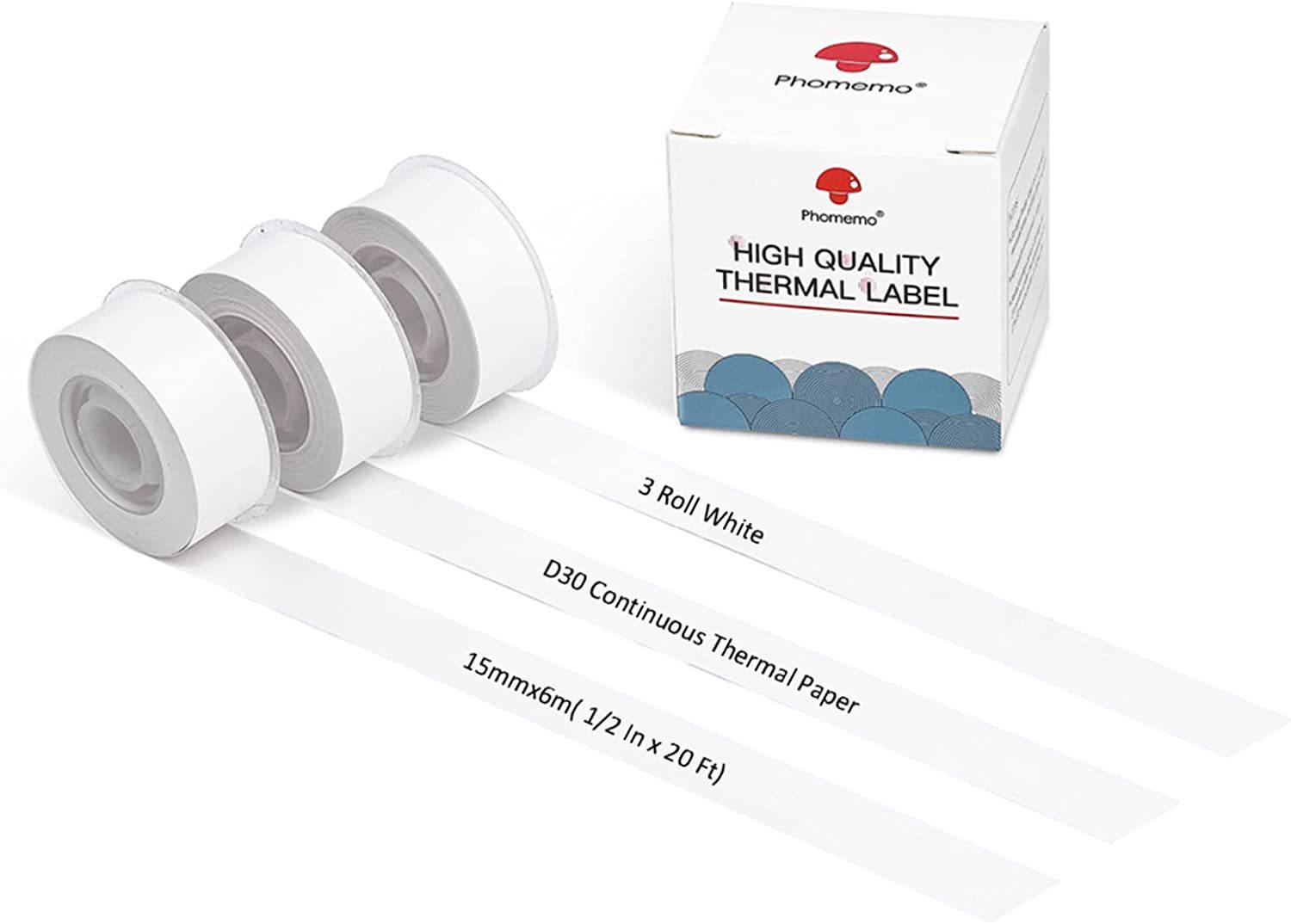Phomemo Q30 Waterproof Thermal Label Paper for Cosmetics, Cables, Jewelry, Name Tags