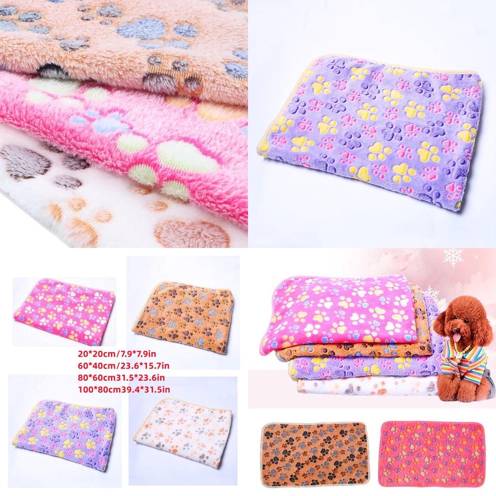 Coral Velvet Dog Kennel Pad Pet Blanket For Autumn And Winter Warm And Comfortable