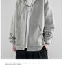 Men's Japanese-Korean Style Loose Zipper Hoodie - Trendy Early Autumn/Winter Casual Jacket