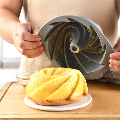 1 pz Stampi in Silicone per Torta Cucina Cottura Stampo Spirale Chiffon Cake Facile Rilascio Stampi per Torta a Forma di Fiore
