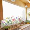 Colorful Cartoon Flower Butterfly Fully Transparent Double Sided Visible Window Sticker Home Decoration Decal