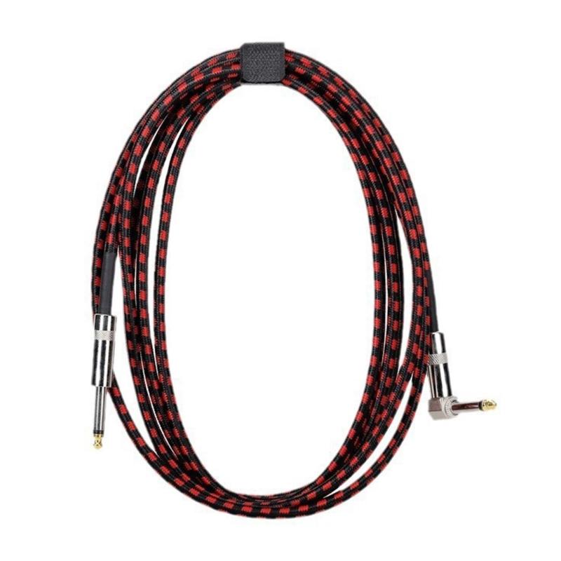 6.35mm To 6.35mm 90 Degree Right Angle Sound Cable For Electric Guitar Basses Mixer 6.35mm Connectors Long Elbow Wire