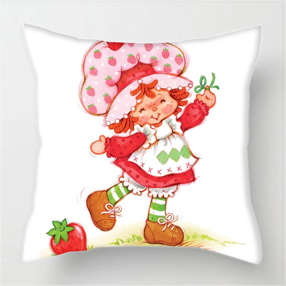 Cartoon S-Strawberry S-Shortcake  Pillowcases Cushion Covers Living Room Sofas Home Decor Gifts