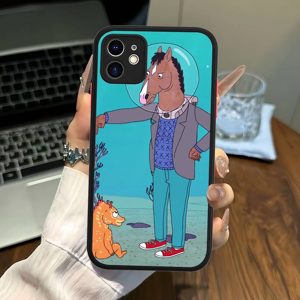 

Classic B-bojack H-horseman Phone Case For IPhone 14 11 12 13 Mini Pro Max 8 7 Plus X XR XS MAX Translucent Matte Cover iphone 14