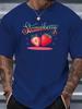 Cute Fruit Unisexs Crew Neck Cotton T Shirt Rainbow Script Strawberry Cartoon Berry Print Short Sleeve Casual Street Fashion Top