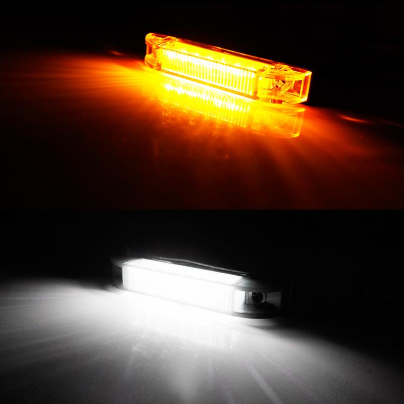 3er Set Superhelle Bernsteinfarbene LED-Mittelgrill-Tagfahrlicht/Positionslicht für 2007-2014 Toyota FJ Cruiser Park-/Fahrlicht 12V