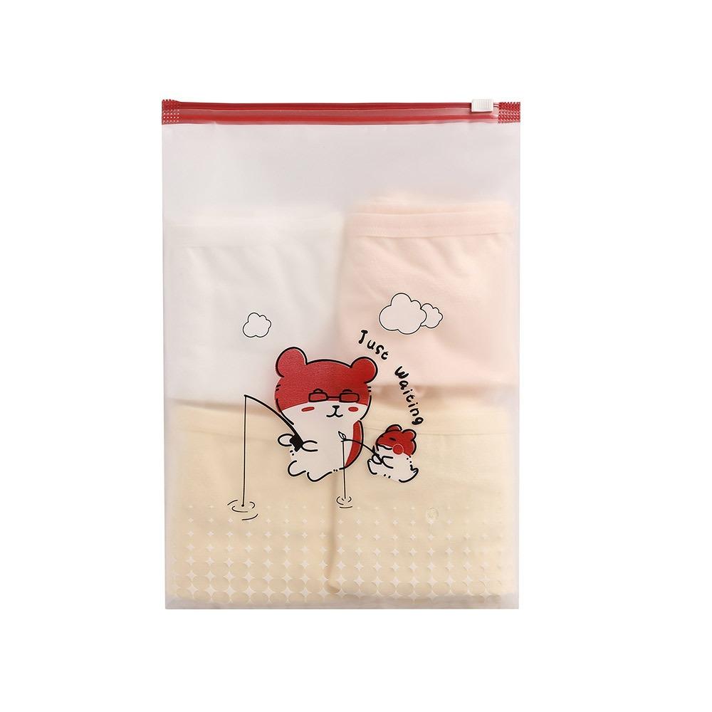 10 Stück Faltbare Aufbewahrungstasche mit Reißverschluss Cartoon Unterwäsche Schuhe Organizer für Zuhause & Reise
