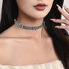 Asif Schmetterlings-Choker-Halskette mit Palladium-Anhänger für modebewusste Frauen
