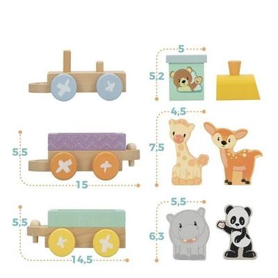 Jogo de aprendizagem Treinar para montar animais de madeira jogo montessori