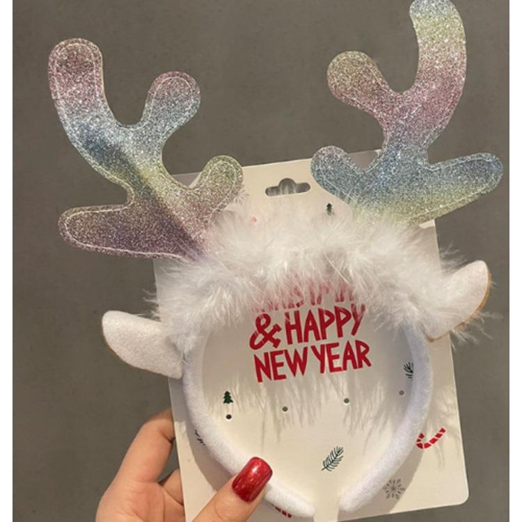 Christmas Party Hairbands for Girls Woman Happy Christmas Gift Old Man Snowman Elk Children Hair Hoop Baby Headwear Accessories
