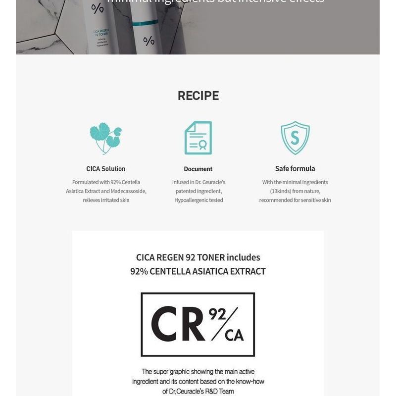 Dr. Ceuracle - Cica Regen 92 Toner