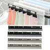 2Pcs Sock Rack Hanging Rod Clothes Hanger for Drying Socks Towels Underwear And Small Clothing Items Organizer