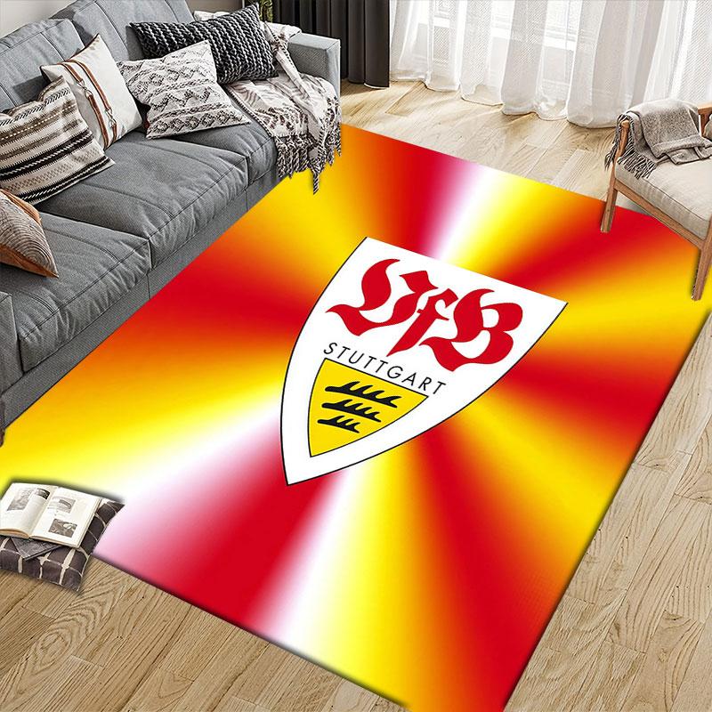 VFB Logo Flanell Teppich, Heim Sofa Dekoration für Wohnzimmer & Schlafzimmer, Rutschfeste Spiel Flanell Bodenmatte für Spielzimmer