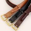 Solid Color Leather Belt Fashion Waistband Belt Adjustable Decorative Belt  Personalized