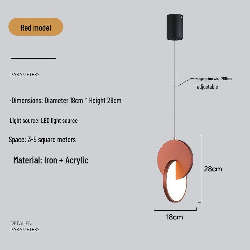 Nordic Pendant Light - Modern Bedside, Coffee Shop, Study & Mirror Lighting