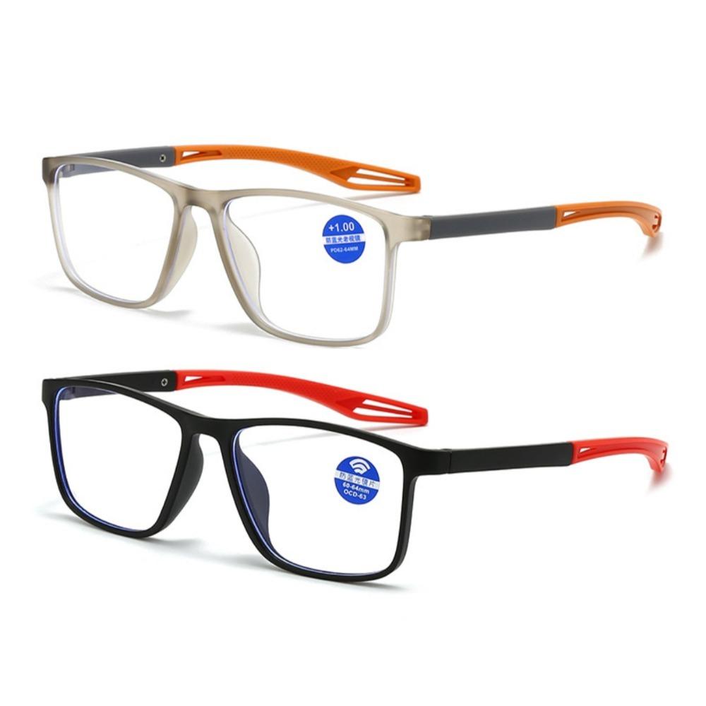 2PCS Reading EyeGlasses for Men TR90 Anti Blue Glasses Computer Reading Glasses with Grade +1.0 - +4.0