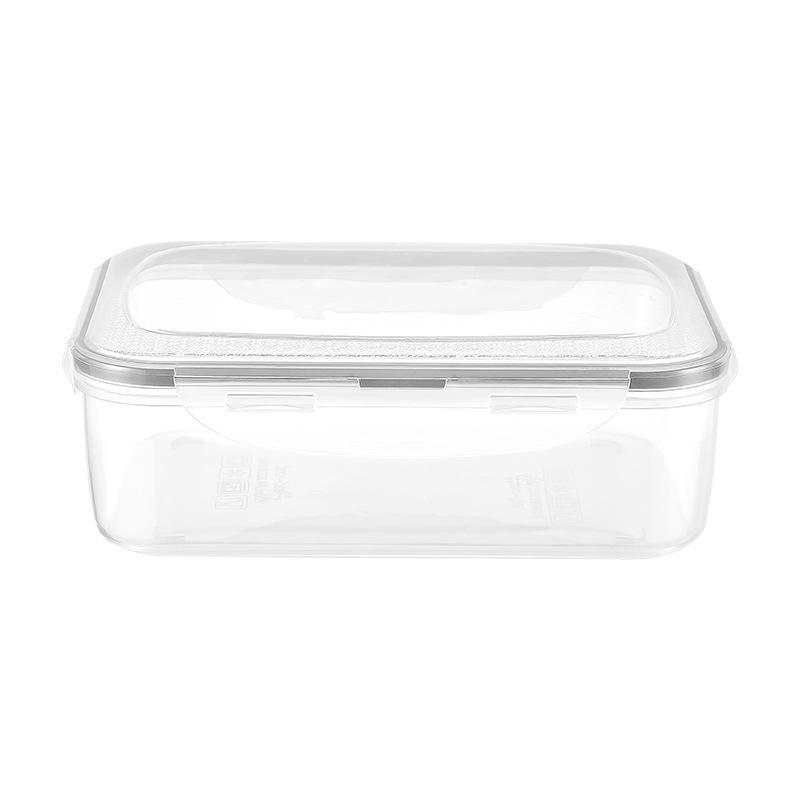 Transparent Rectangular Food Storage Container with Lid