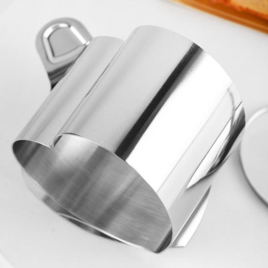 Stainless Steel Baking Mold with Pressing Bottom Heart Round Shape Easy Release Dessert Mold Kitchen Tool
