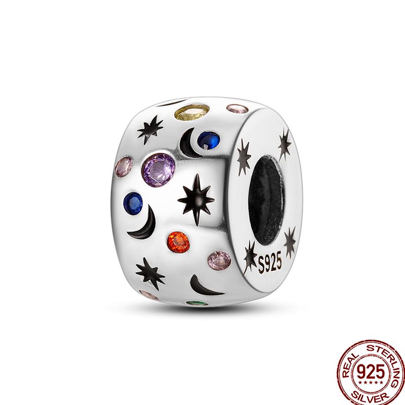 Copper Tarot Star Moon Sun Cross Bible Holy Blessing Amulet Beads Fit 3Mm Pan Original Bracelet Diy Gift