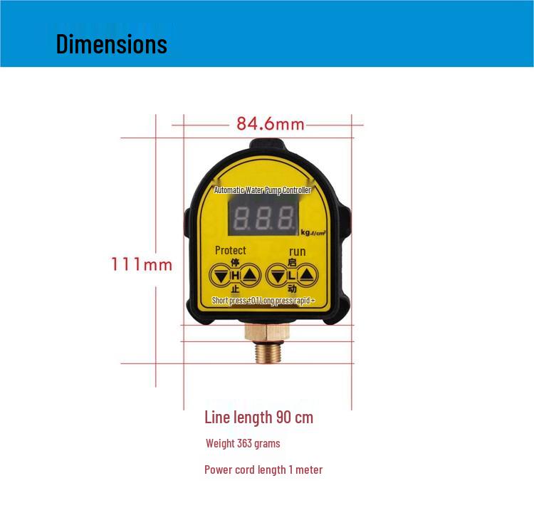 Digital Display Low Water Protection Smart Pressure Controller for Pumps
