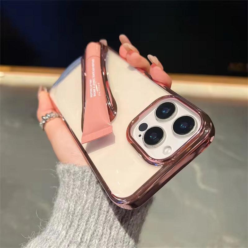 

Чехол для телефона с цветным покрытием для губной помады DIY Clear для iPhone 16 15 Plus 14 13 12 Pro Max 11 с коробкой-держателем для блеска для губ iPhone 13
