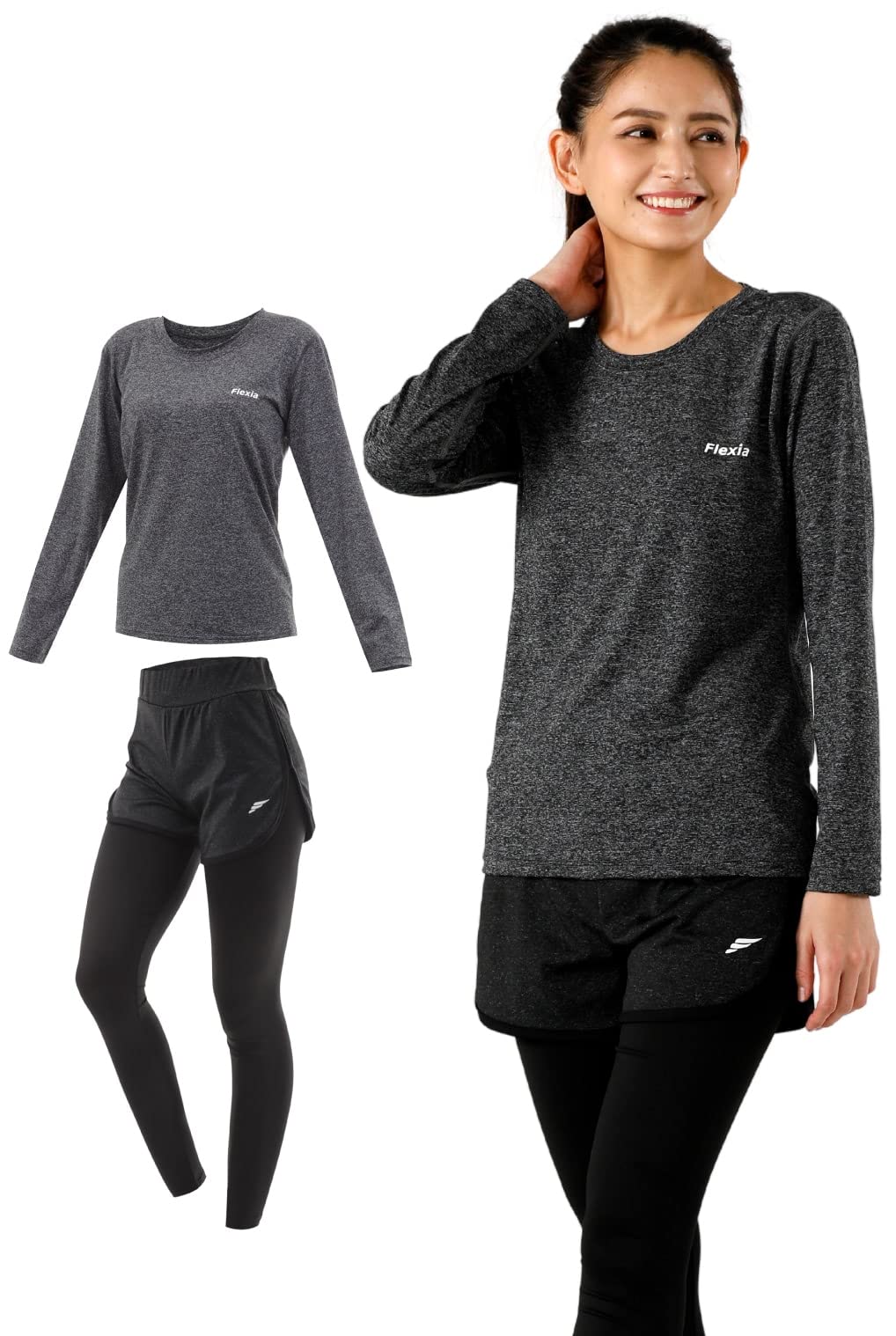 

Комплект спортивной одежды Flexia с УФ-защитой 99% для женщин, Леггинсы, Одежда, Футболка,