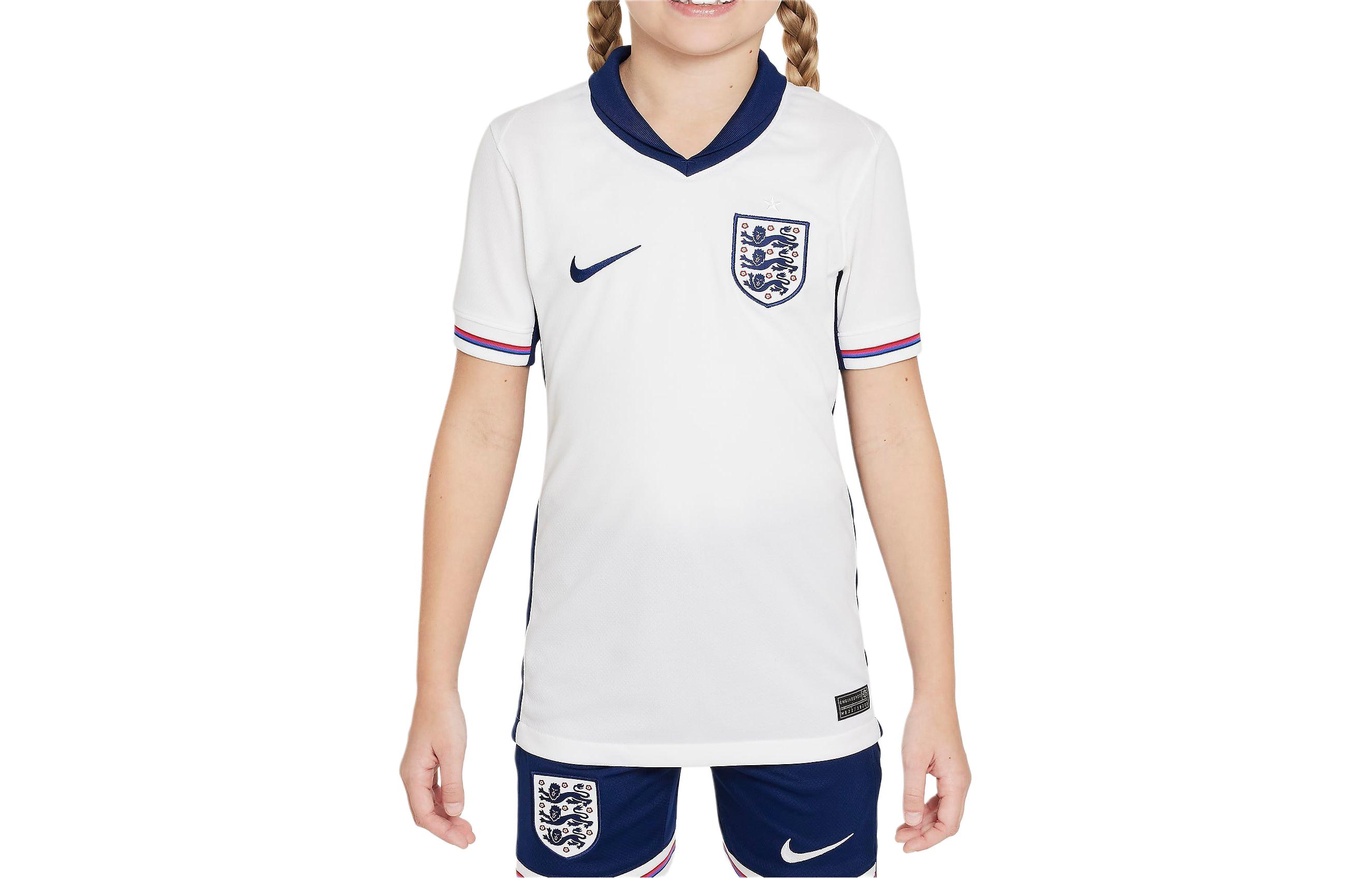 Nike T Shirt England Men s Team 2024/25 Stadium Home White Kids FJ4410-100 M