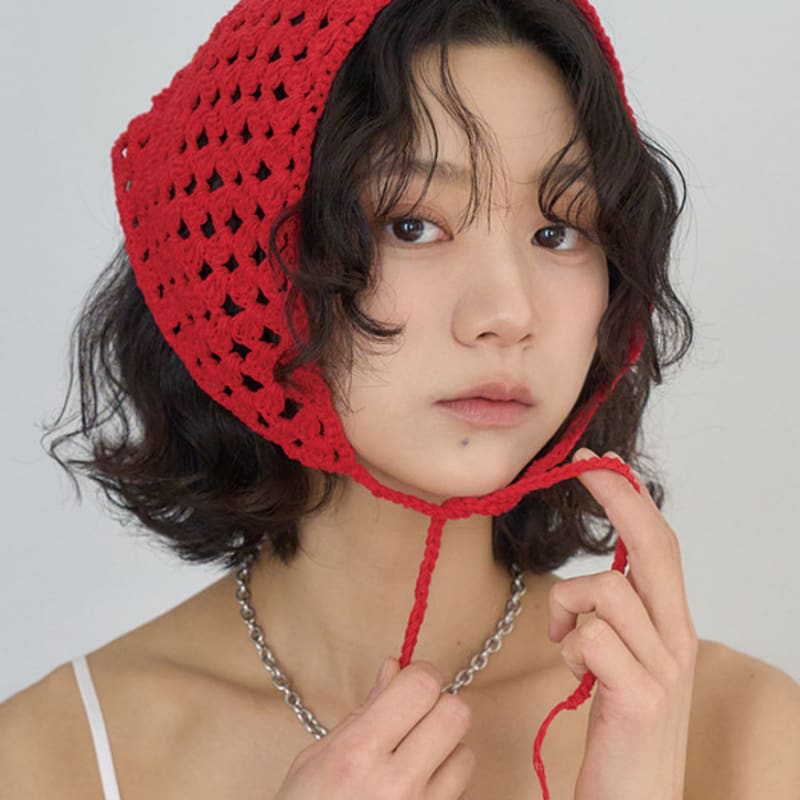 The GREEN Lab Knit Crochet String Bandana (3colors)