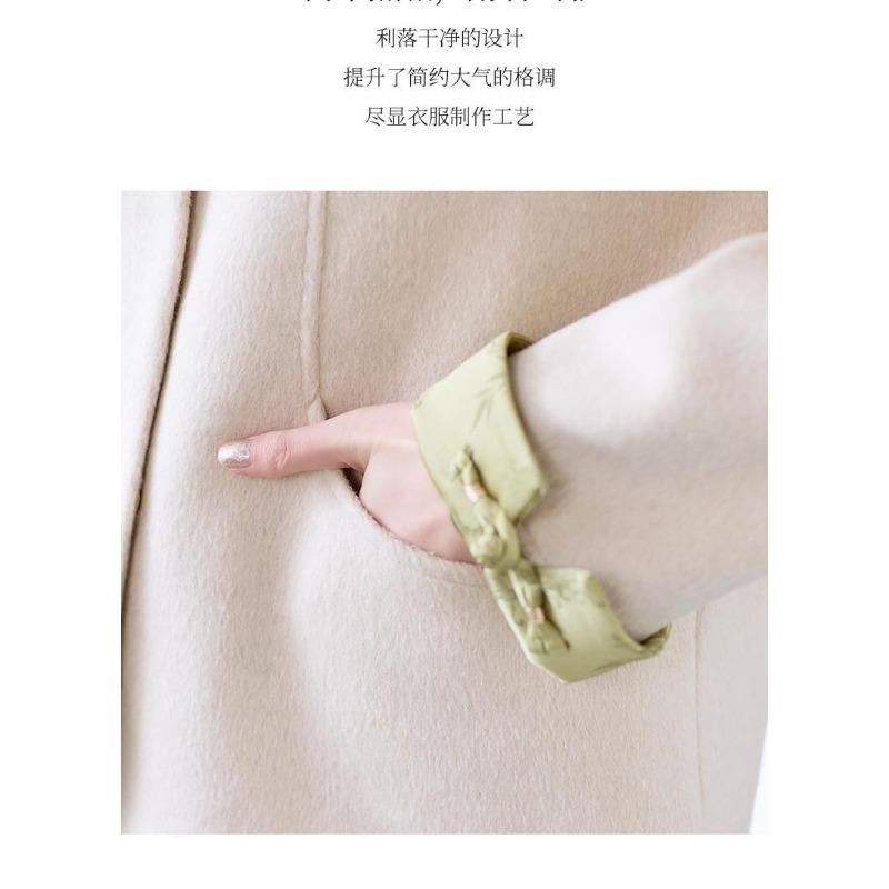 Women S New Chinese Style Woolen Coat For Middle Aged Ladies Autumn Casual