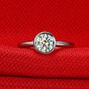 Women's PT950 Platinum Jewelry Ring, 1-Carat Solitary-Mounted Moissanite, Luxury Daily Wear