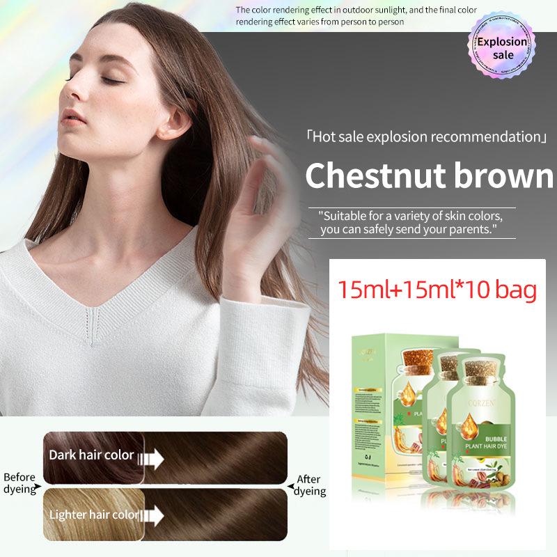 CQRZEN Cai Yun Lai Plant-Based Bubble Hair Dye Cream for DIY Hair Coloring