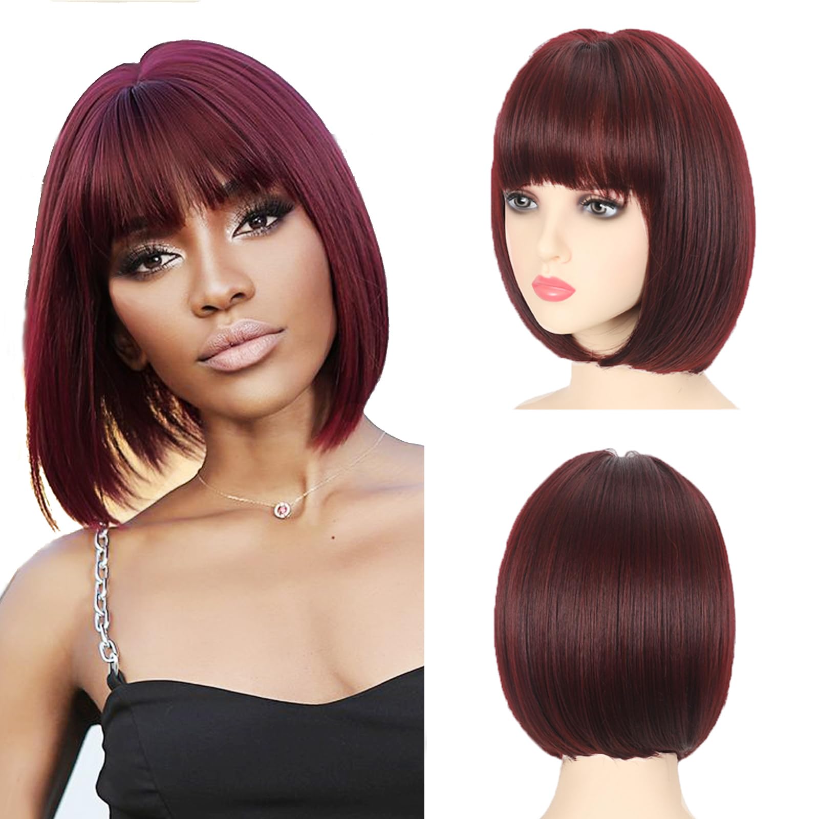 Feest danstfeest synthetische pruiken kleurrijke bob kapsel feest Halloween cosplay pruiken Coszy pony regenboog pruiken 12inches beige