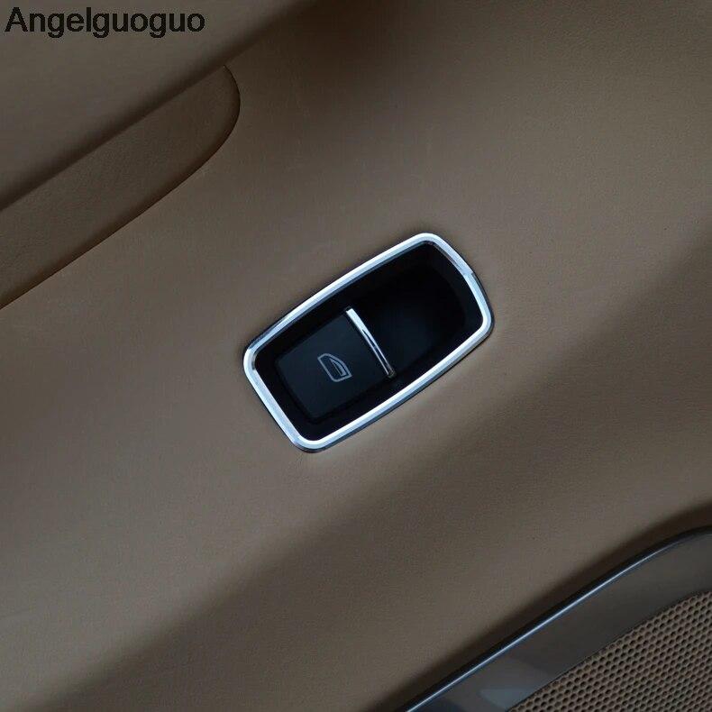 Car Styling Car Window Glass Lift Buttons Frame Decoration Cover Trim For Porsche Panamera Cayenne Macan