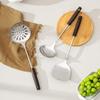FJNATINH Braten und Abschöpfer Holzgriff Edelstahl Kochgeschirr Bratpfanne Werkzeugset Pfannenwender, Löffel, - Kochgeschirr, 3-teiliges Set,