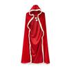 Élégant Capuche Rouge Noël Halloween Mariage Mariées Demoiselle d'honneur Cape Spectacle Bal Costume Cosplay Manteau