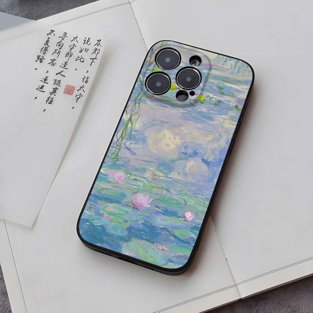 

Phone Case Funda For Iphone 14 13 17 16 11 15ProMax 12 Pro Max Mini Xr Xs X 7 Plus Covers Monet Oil Painting Art iPhone 12 Pro Max