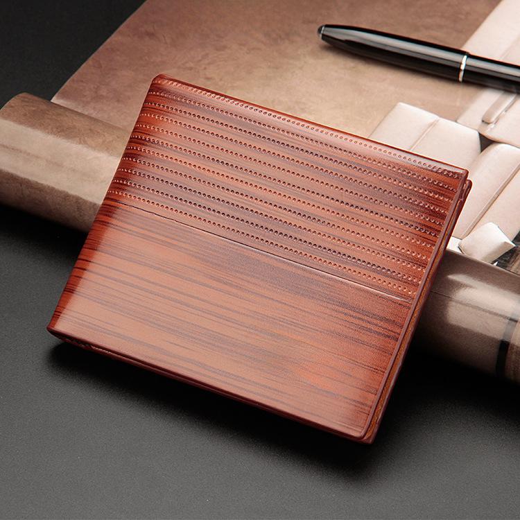 Kurze, geprägte Freizeit-Geldbörse für Herren – schlankes und stilvolles Design