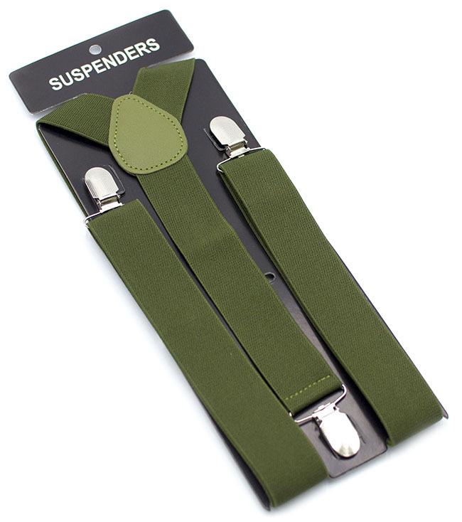 Men’s 3.5cm Elastic Trousers Suspenders with Clips