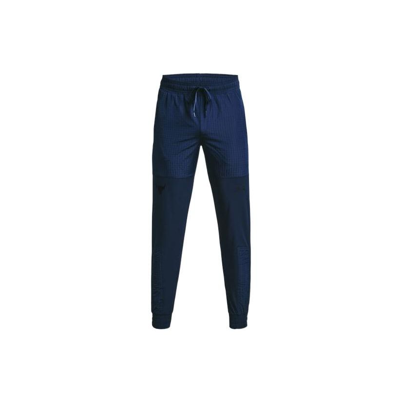 

Under Armour Solid Color Elastic Cuff Casual Pants Men bottoms Blue 1370466-408 M