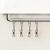 Space-Saving Multi-Purpose Hanging Stainless Steel Clip 4P Silver