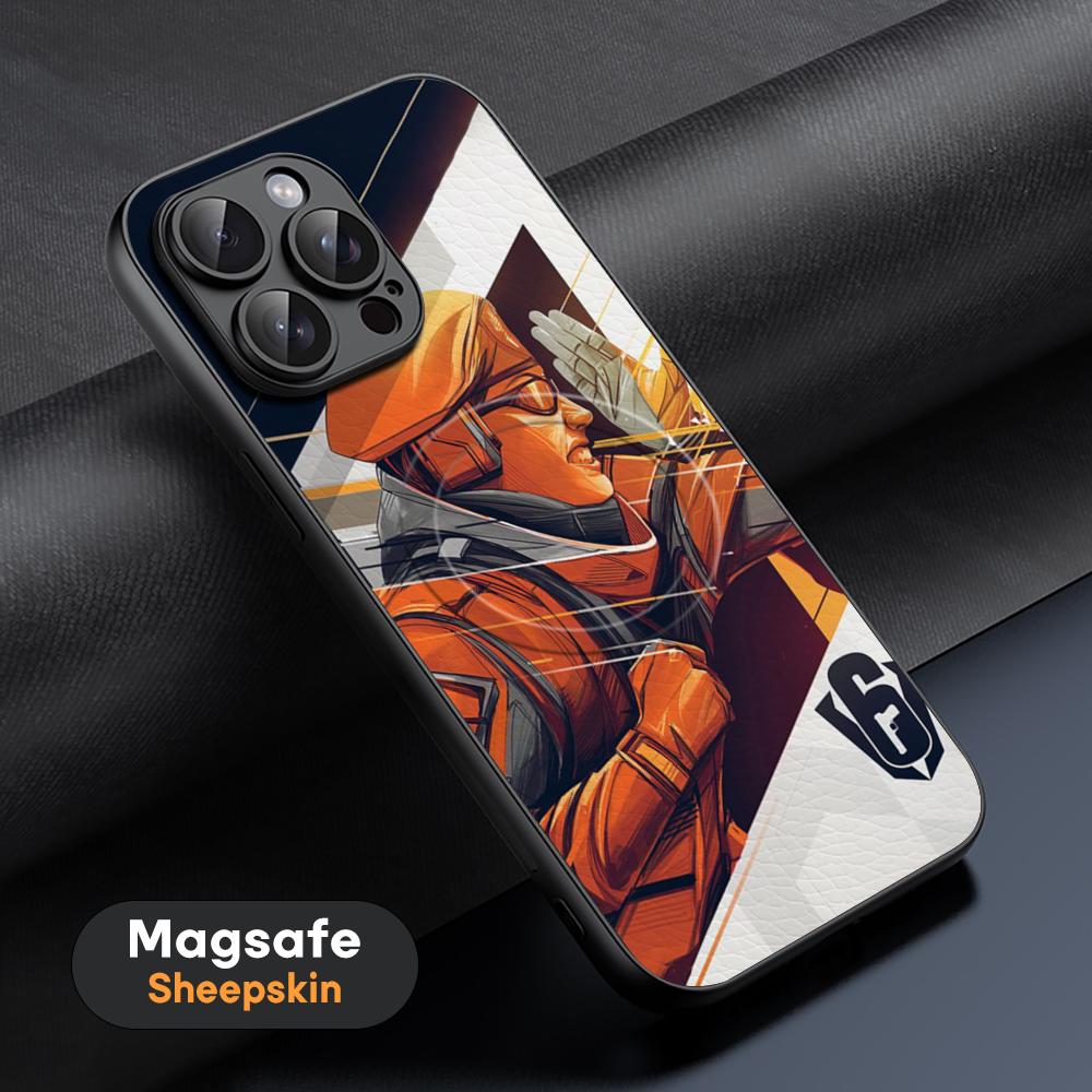 

FPS R-Rain-BOW-ES 6 Hot Game Phone Case For iPhone 17 16 15 14 13 12 11 Plus Pro Max High-end Luxury Magsafe Sheepskin iPhone 14
