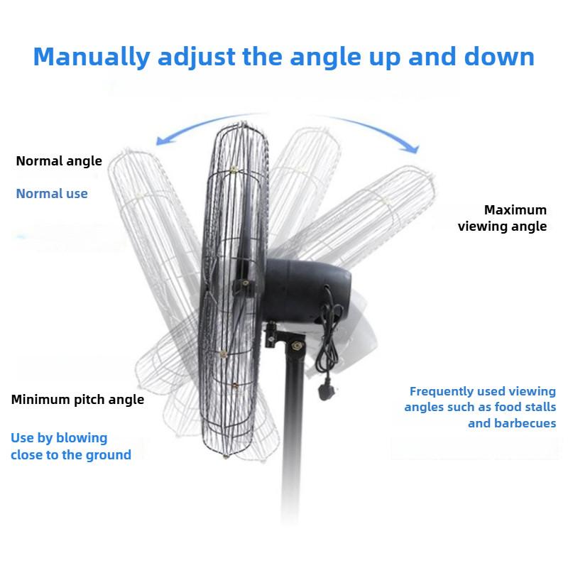 High Power Industrial Fan Wall Hanging Vertical Electric Fan Portable Home Commercial Factory Shaking Head Fan